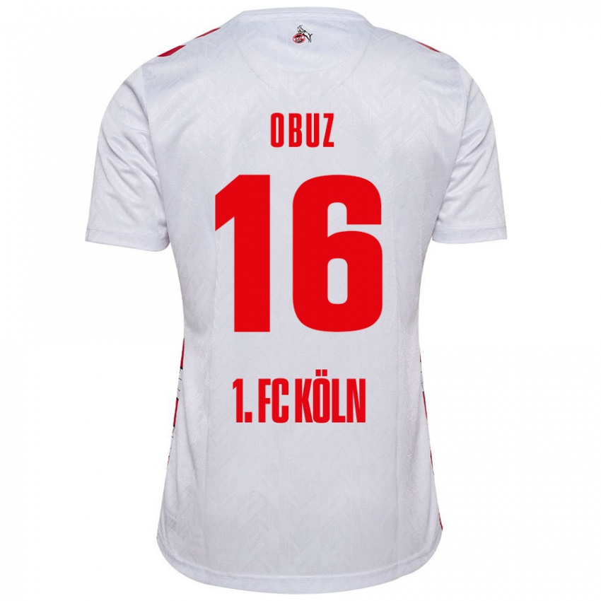 Kinder Marvin Obuz #16 Weiß Rot Heimtrikot Trikot 2024/25 T-Shirt Österreich