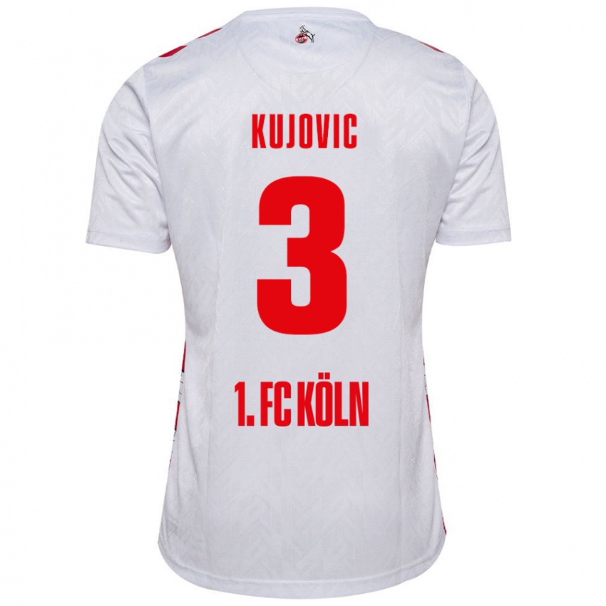 Kinder Emin Kujovic #3 Weiß Rot Heimtrikot Trikot 2024/25 T-Shirt Österreich