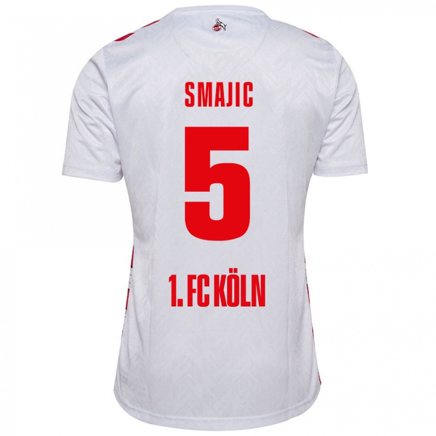 Kinder Rijad Smajic #5 Weiß Rot Heimtrikot Trikot 2024/25 T-Shirt Österreich