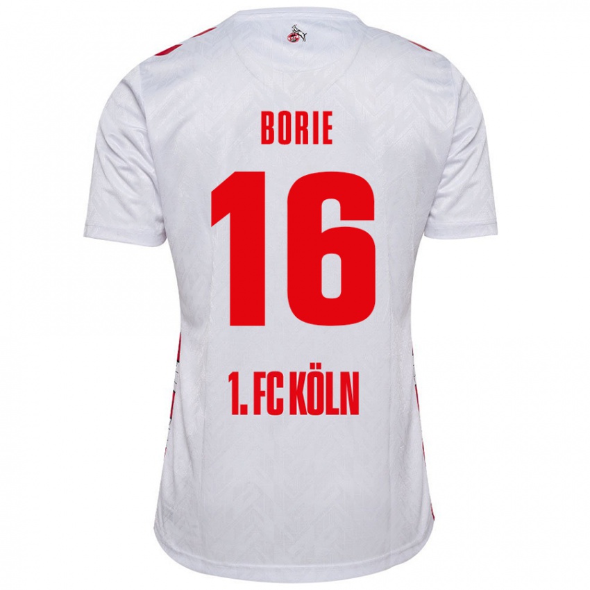 Kinder Etienne Borie #16 Weiß Rot Heimtrikot Trikot 2024/25 T-Shirt Österreich