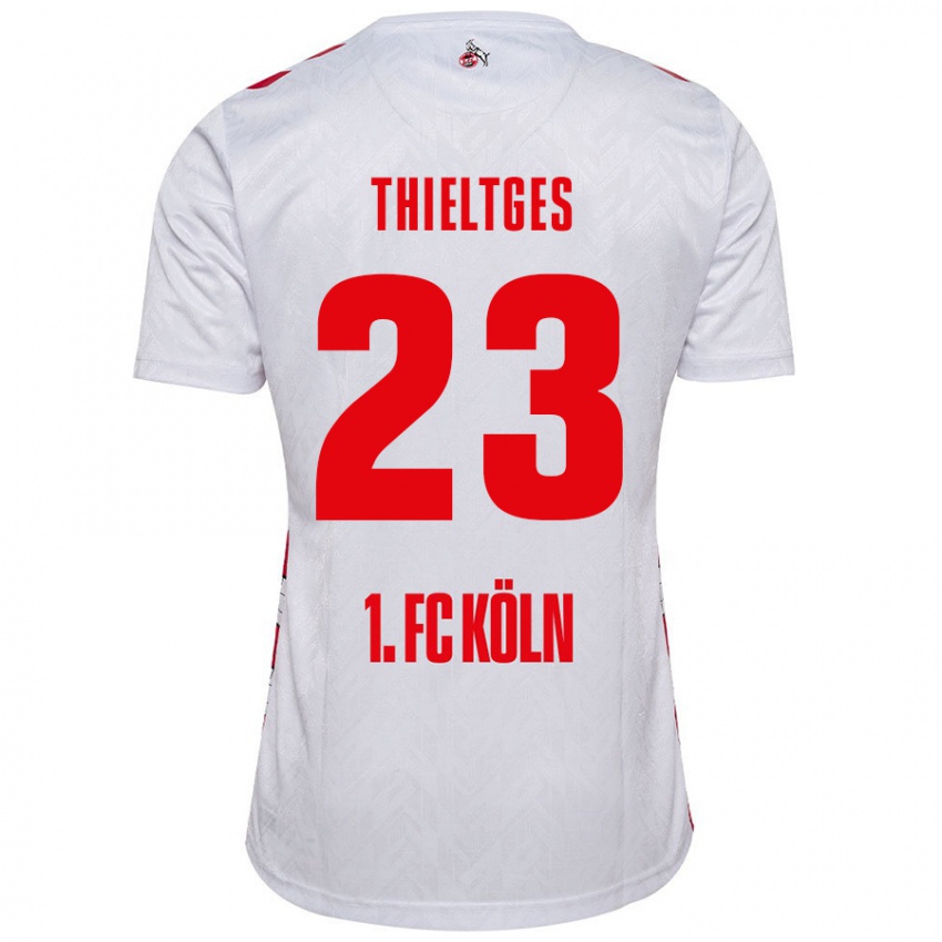 Kinder Phil Thieltges #23 Weiß Rot Heimtrikot Trikot 2024/25 T-Shirt Österreich