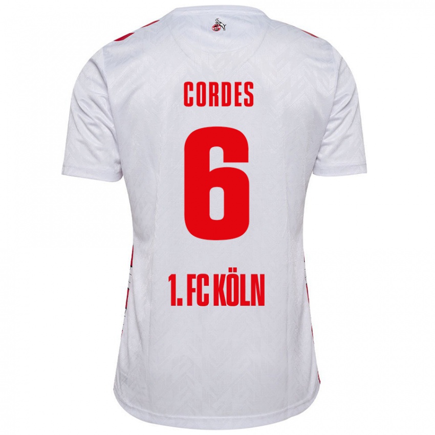 Kinder Lotta Cordes #6 Weiß Rot Heimtrikot Trikot 2024/25 T-Shirt Österreich