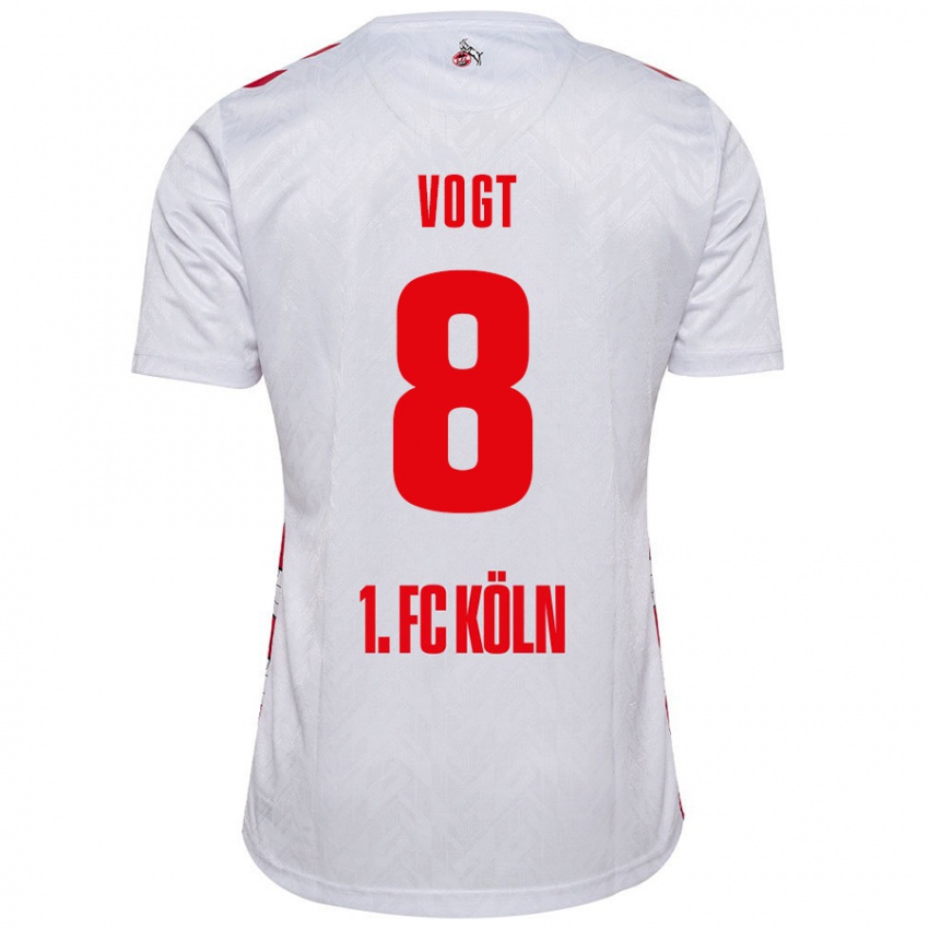 Kinder Laura Vogt #8 Weiß Rot Heimtrikot Trikot 2024/25 T-Shirt Österreich