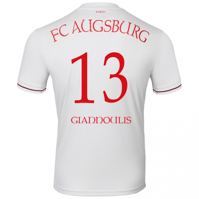 Kinder Dimitrios Giannoulis #13 Weiß Heimtrikot Trikot 2024/25 T-Shirt Österreich