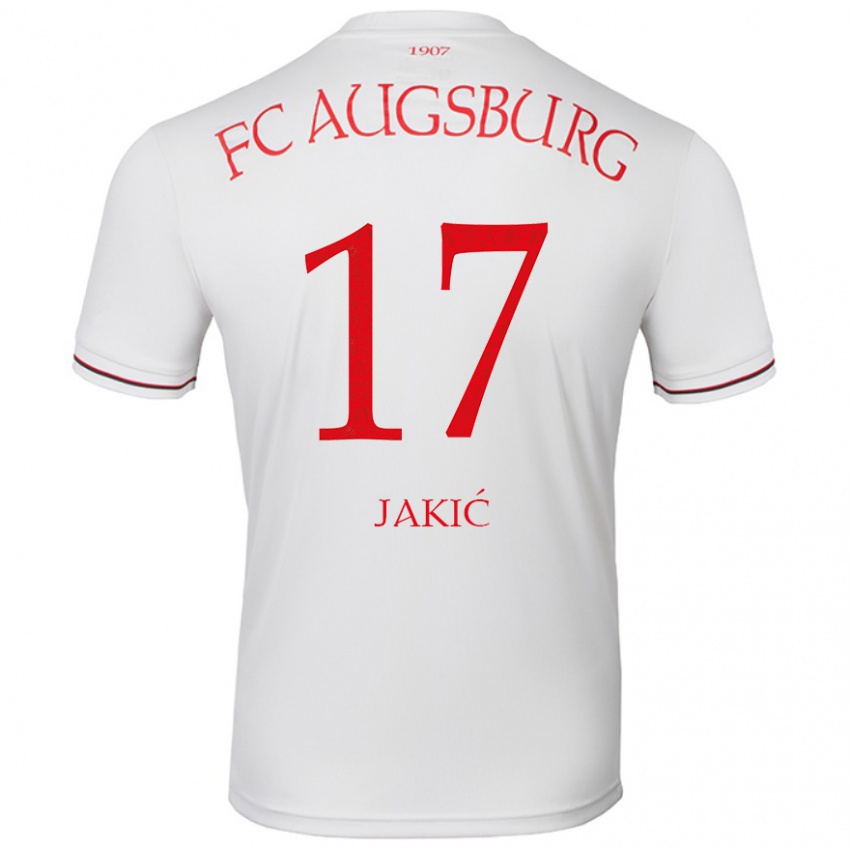 Kinder Kristijan Jakic #17 Weiß Heimtrikot Trikot 2024/25 T-Shirt Österreich