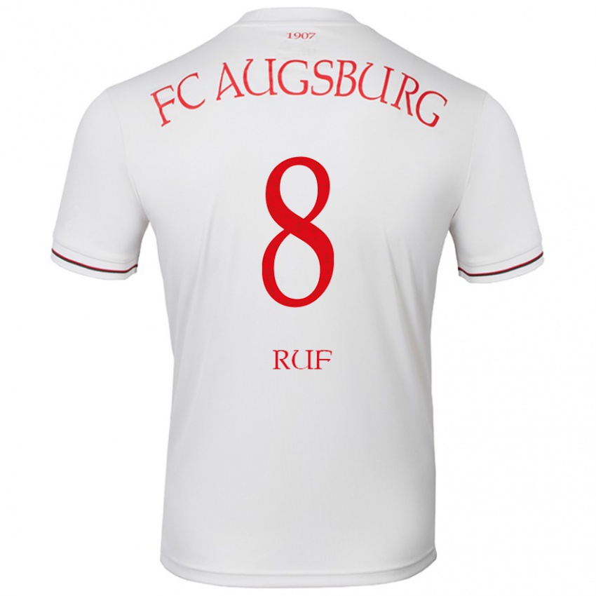 Kinder Jonas Ruf #8 Weiß Heimtrikot Trikot 2024/25 T-Shirt Österreich