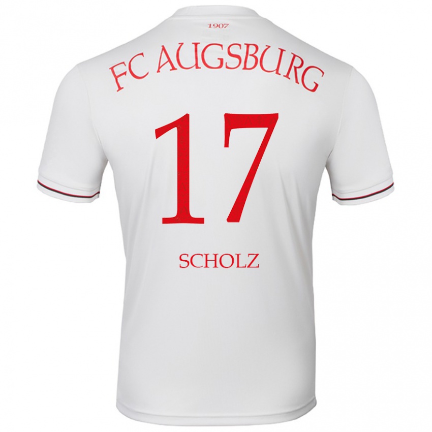 Kinder Jerome Scholz #17 Weiß Heimtrikot Trikot 2024/25 T-Shirt Österreich