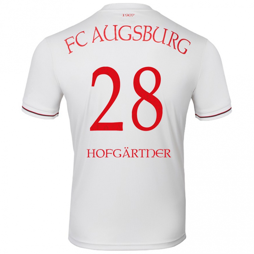 Kinder Hendrik Hofgärtner #28 Weiß Heimtrikot Trikot 2024/25 T-Shirt Österreich