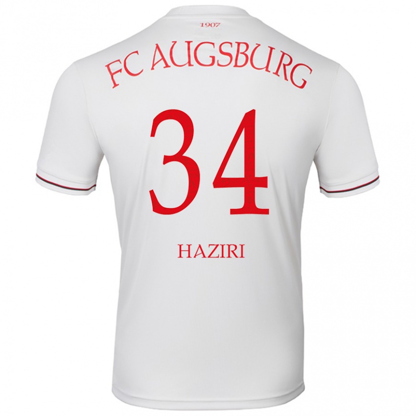 Kinder Edi Haziri #34 Weiß Heimtrikot Trikot 2024/25 T-Shirt Österreich