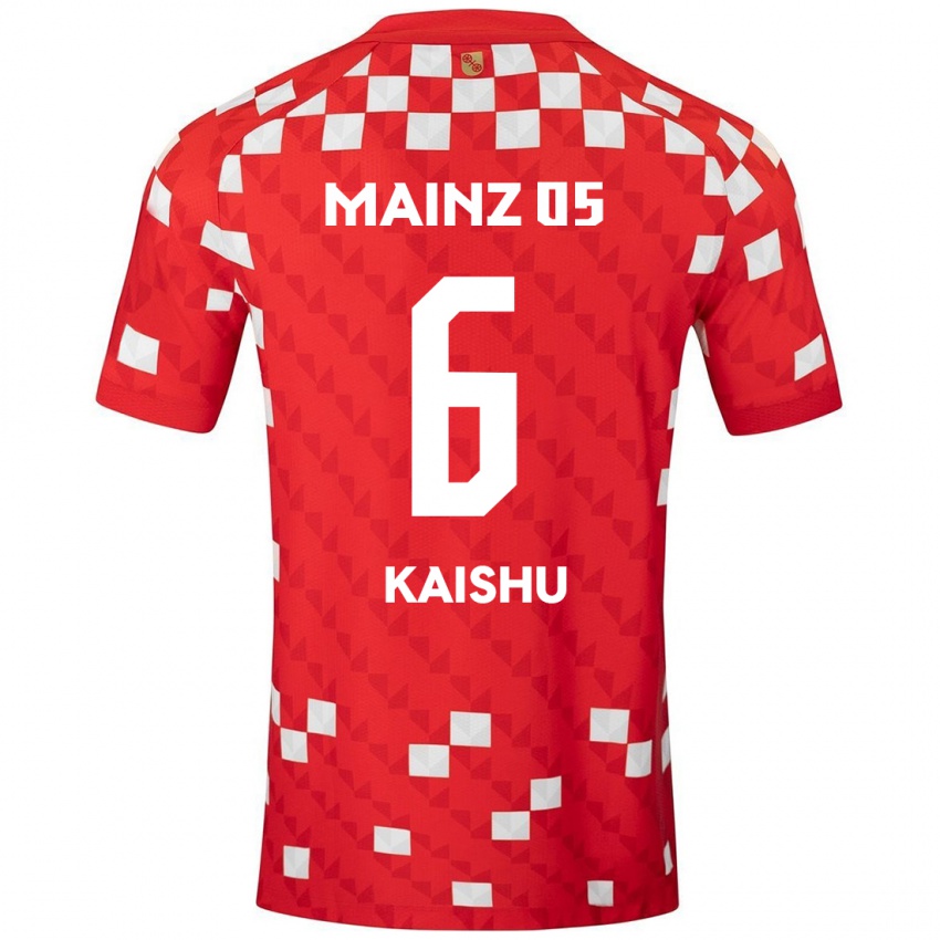 Kinder Kaishu Sano #6 Weiß Rot Heimtrikot Trikot 2024/25 T-Shirt Österreich