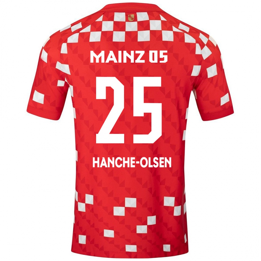 Kinder Andreas Hanche-Olsen #25 Weiß Rot Heimtrikot Trikot 2024/25 T-Shirt Österreich