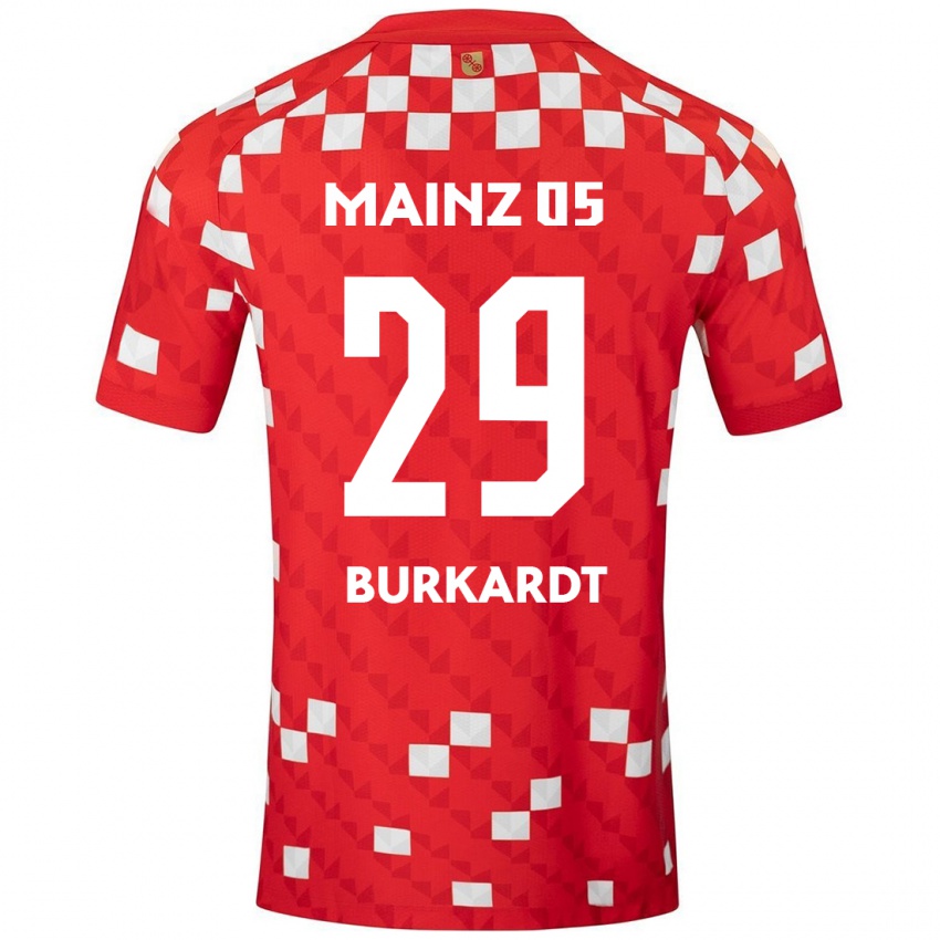 Kinder Jonathan Burkardt #29 Weiß Rot Heimtrikot Trikot 2024/25 T-Shirt Österreich