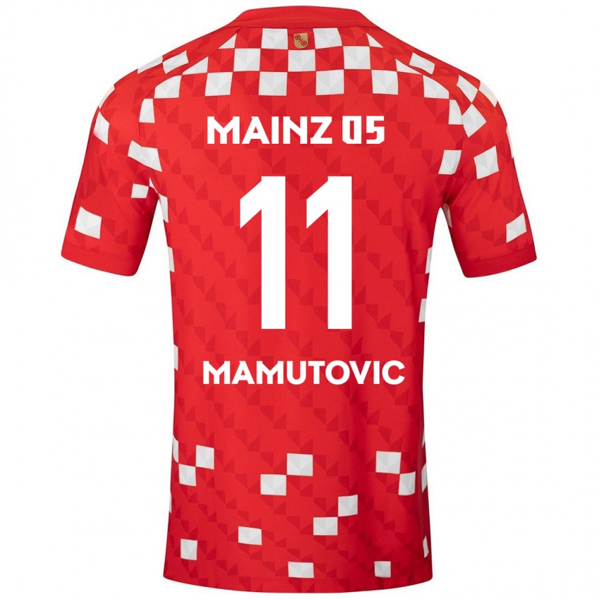 Kinder David Mamutovic #11 Weiß Rot Heimtrikot Trikot 2024/25 T-Shirt Österreich