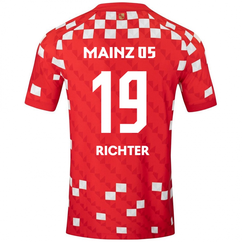 Kinder Marc Richter #19 Weiß Rot Heimtrikot Trikot 2024/25 T-Shirt Österreich