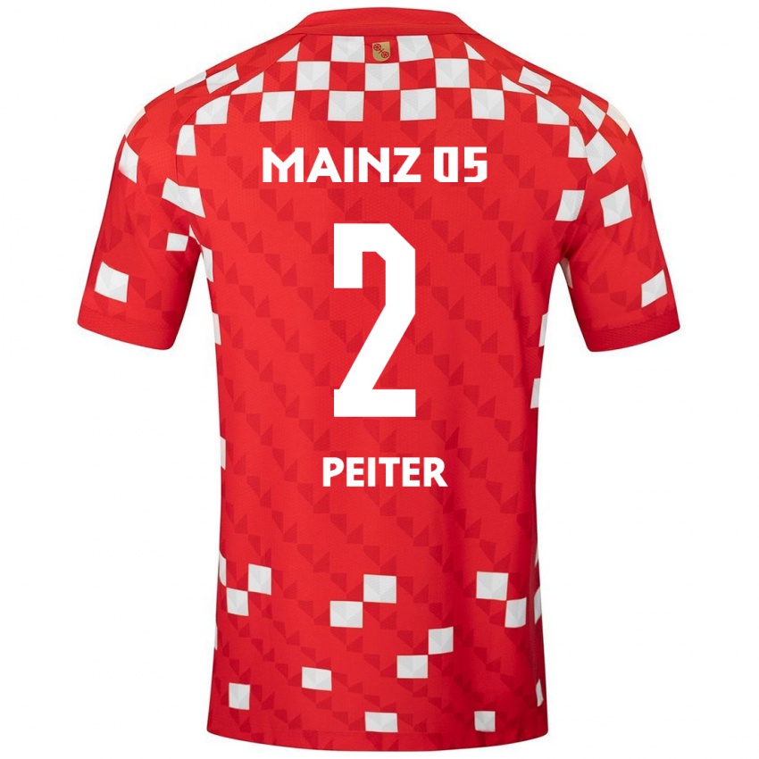 Kinder Chiara Peiter #2 Weiß Rot Heimtrikot Trikot 2024/25 T-Shirt Österreich