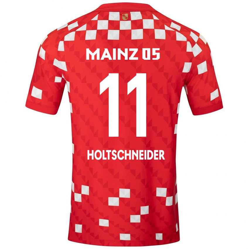 Kinder Hannah Holtschneider #11 Weiß Rot Heimtrikot Trikot 2024/25 T-Shirt Österreich