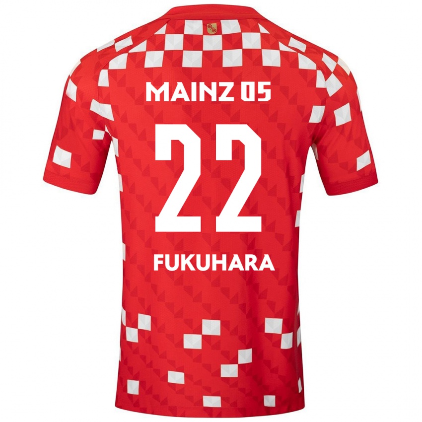 Kinder Yuuka Fukuhara #22 Weiß Rot Heimtrikot Trikot 2024/25 T-Shirt Österreich