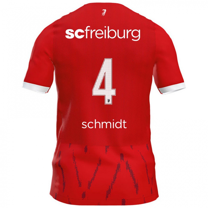 Kinder Kenneth Schmidt #4 Rot Heimtrikot Trikot 2024/25 T-Shirt Österreich