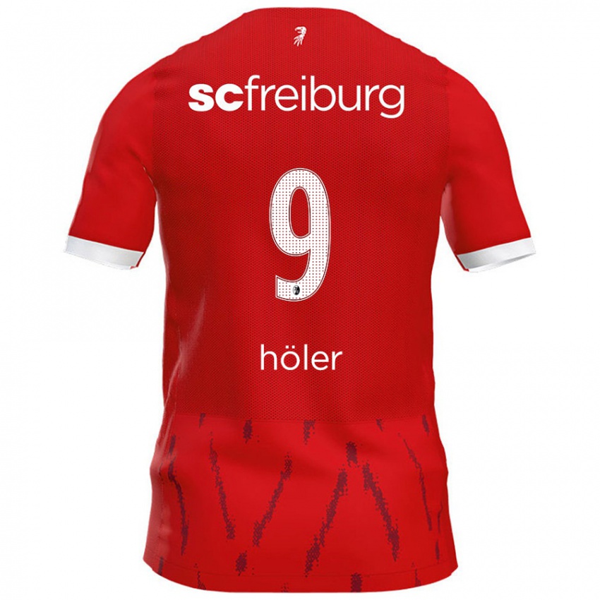 Kinder Lucas Höler #9 Rot Heimtrikot Trikot 2024/25 T-Shirt Österreich