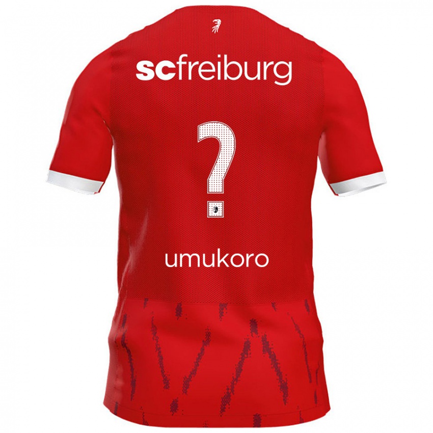 Kinder Jayden Umukoro #0 Rot Heimtrikot Trikot 2024/25 T-Shirt Österreich