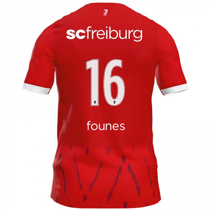 Kinder Kevin Founes #16 Rot Heimtrikot Trikot 2024/25 T-Shirt Österreich