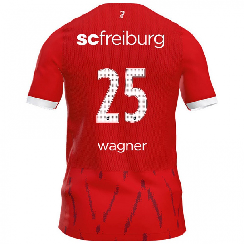 Kinder Noah Wagner #25 Rot Heimtrikot Trikot 2024/25 T-Shirt Österreich