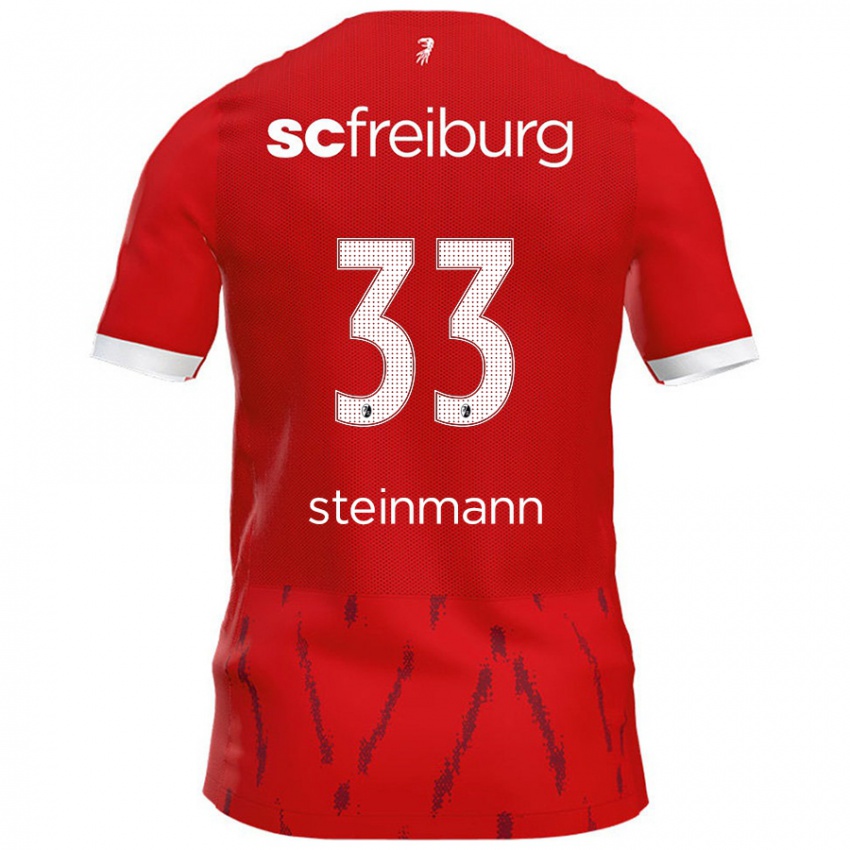 Kinder Karl Steinmann #33 Rot Heimtrikot Trikot 2024/25 T-Shirt Österreich