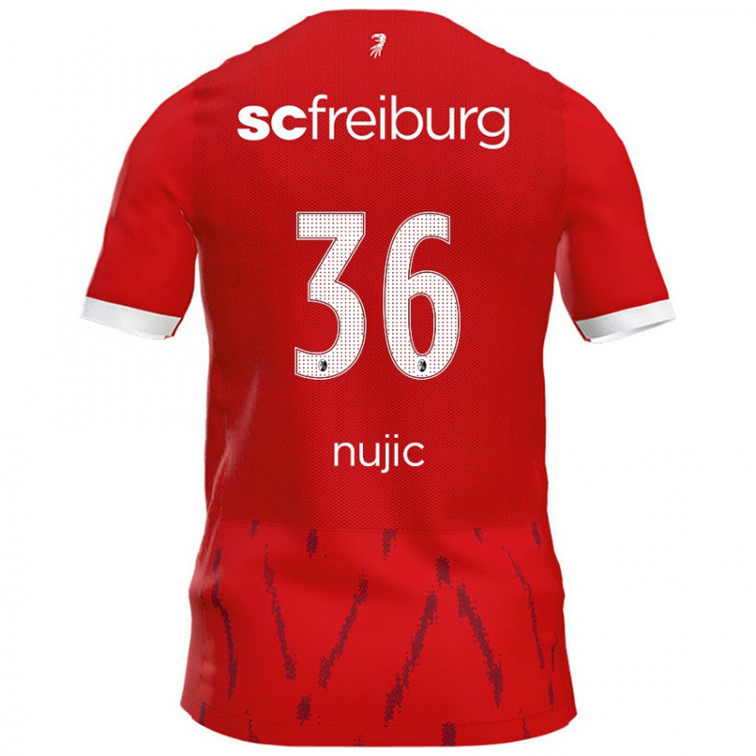 Kinder Luka Nujic #36 Rot Heimtrikot Trikot 2024/25 T-Shirt Österreich