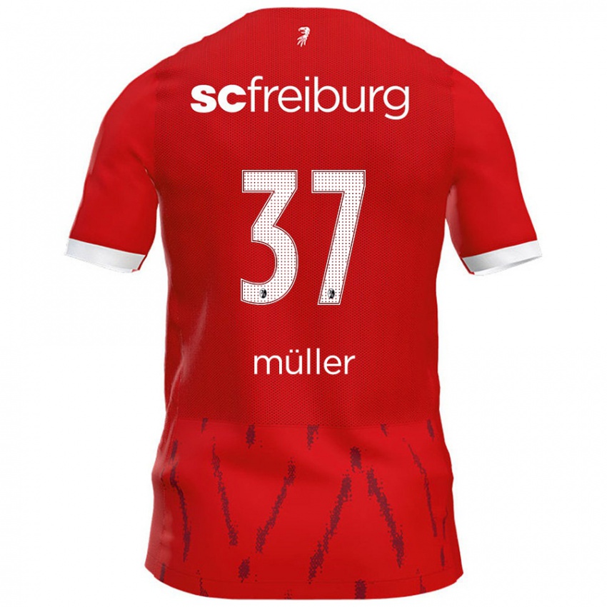 Kinder Ruben Müller #37 Rot Heimtrikot Trikot 2024/25 T-Shirt Österreich