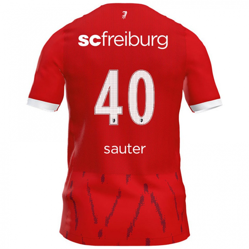 Kinder Niklas Sauter #40 Rot Heimtrikot Trikot 2024/25 T-Shirt Österreich