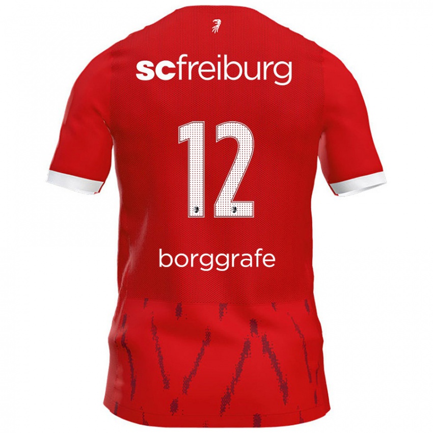 Kinder Rafaela Borggräfe #12 Rot Heimtrikot Trikot 2024/25 T-Shirt Österreich