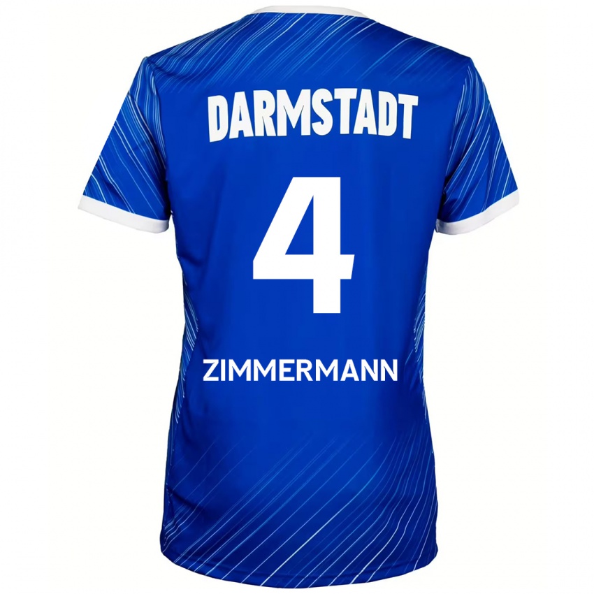 Kinder Christoph Zimmermann #4 Blau Weiß Heimtrikot Trikot 2024/25 T-Shirt Österreich