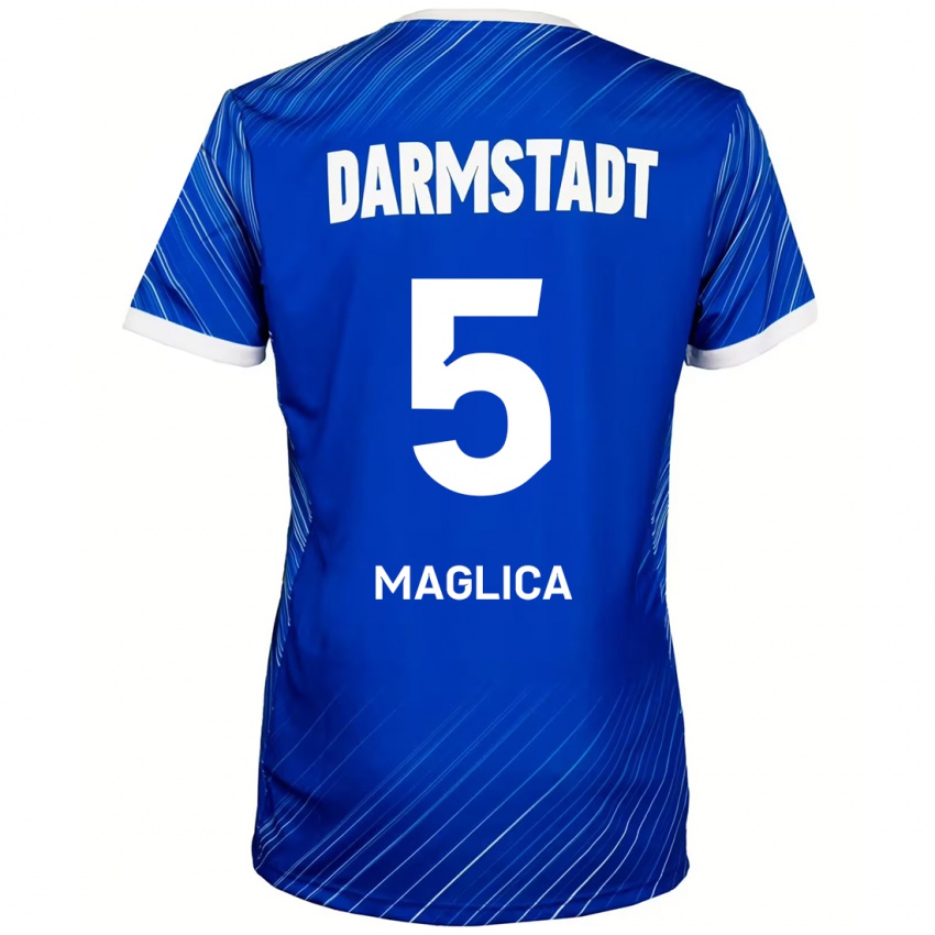 Kinder Matej Maglica #5 Blau Weiß Heimtrikot Trikot 2024/25 T-Shirt Österreich