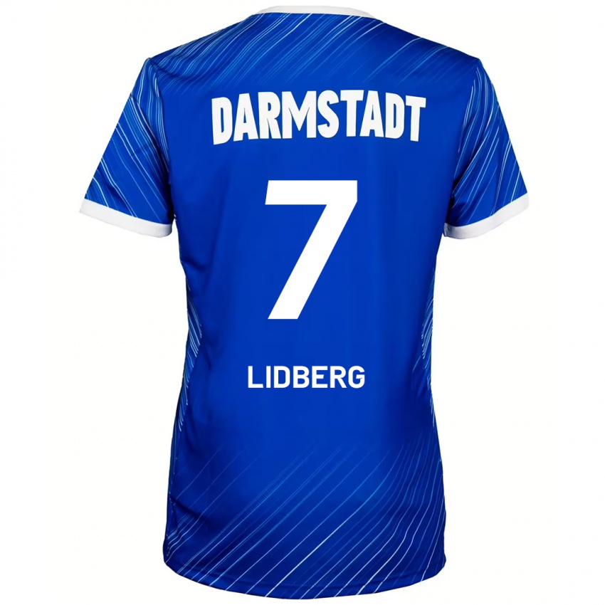 Kinder Isac Lidberg #7 Blau Weiß Heimtrikot Trikot 2024/25 T-Shirt Österreich