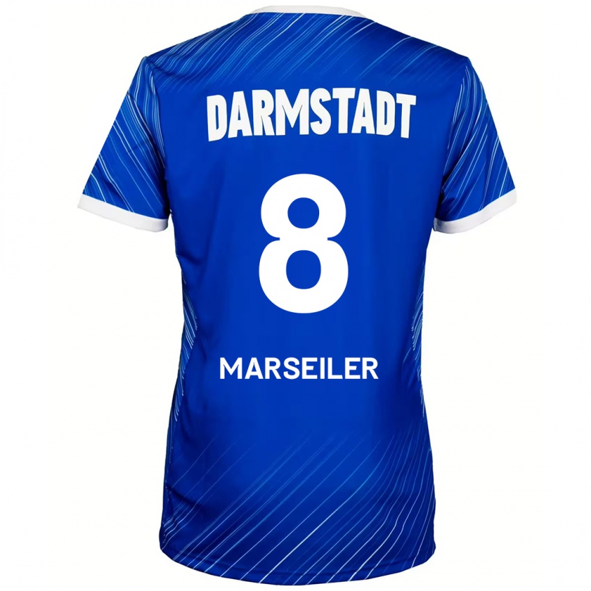 Kinder Luca Marseiler #8 Blau Weiß Heimtrikot Trikot 2024/25 T-Shirt Österreich