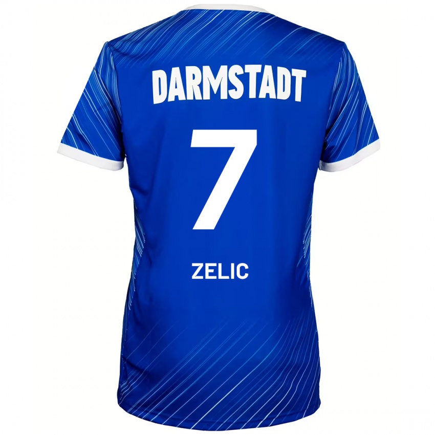 Kinder Mateo Zelic #7 Blau Weiß Heimtrikot Trikot 2024/25 T-Shirt Österreich