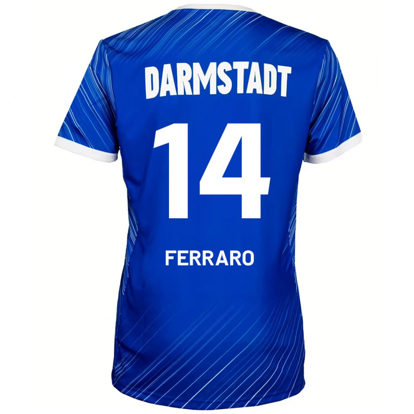 Kinder Enzo Ferraro #14 Blau Weiß Heimtrikot Trikot 2024/25 T-Shirt Österreich