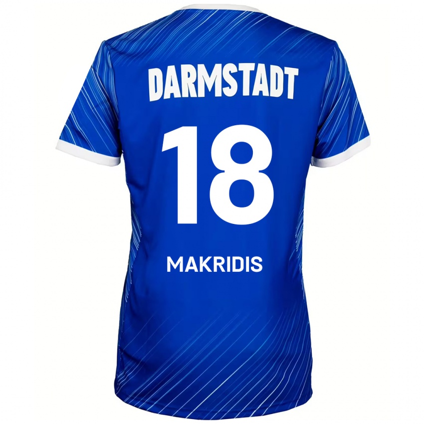 Kinder Georgios Makridis #18 Blau Weiß Heimtrikot Trikot 2024/25 T-Shirt Österreich