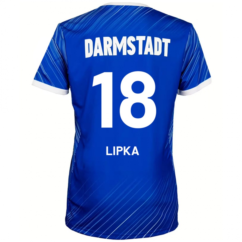 Kinder David Lipka #18 Blau Weiß Heimtrikot Trikot 2024/25 T-Shirt Österreich