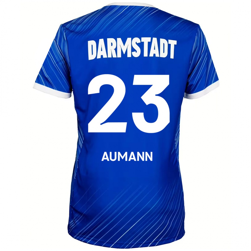 Kinder Emil Aumann #23 Blau Weiß Heimtrikot Trikot 2024/25 T-Shirt Österreich