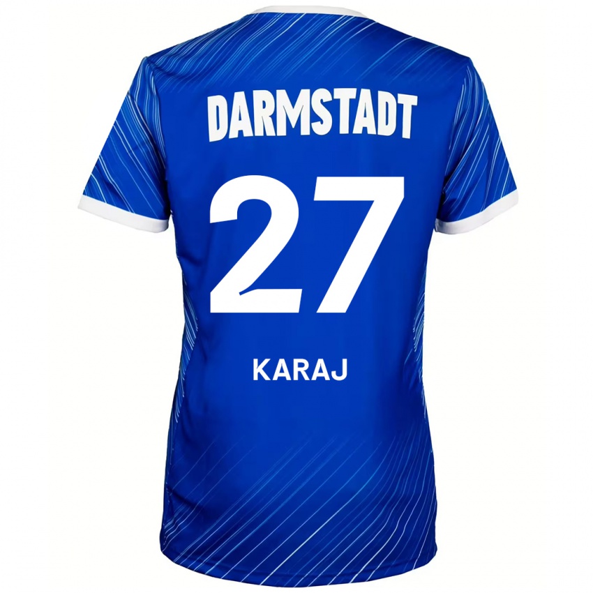 Kinder Eraldo Karaj #27 Blau Weiß Heimtrikot Trikot 2024/25 T-Shirt Österreich