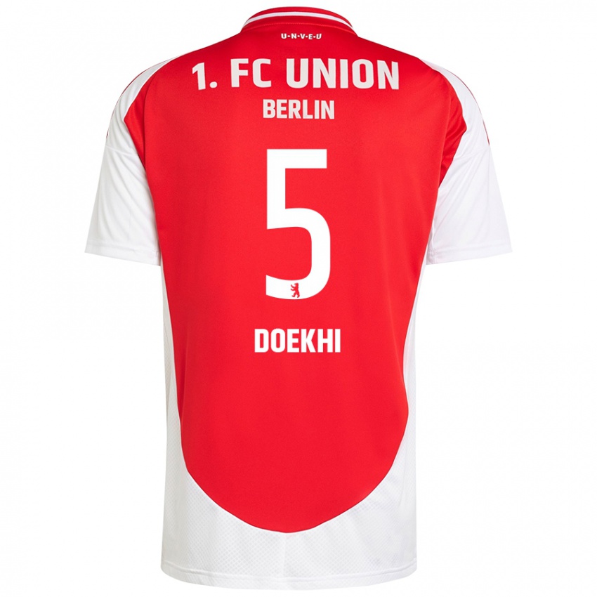 Kinder Danilho Doekhi #5 Rot Weiß Heimtrikot Trikot 2024/25 T-Shirt Österreich