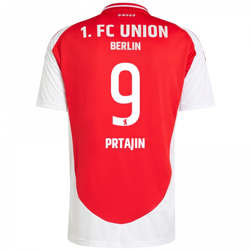 Kinder Ivan Prtajin #9 Rot Weiß Heimtrikot Trikot 2024/25 T-Shirt Österreich