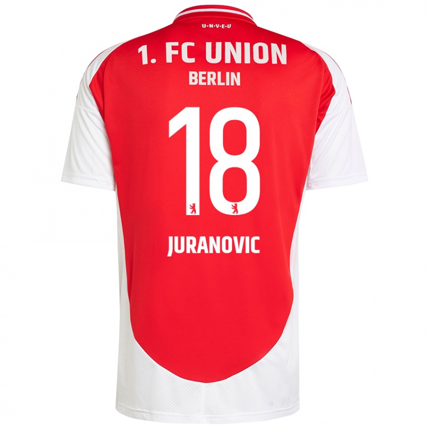 Kinder Josip Juranovic #18 Rot Weiß Heimtrikot Trikot 2024/25 T-Shirt Österreich