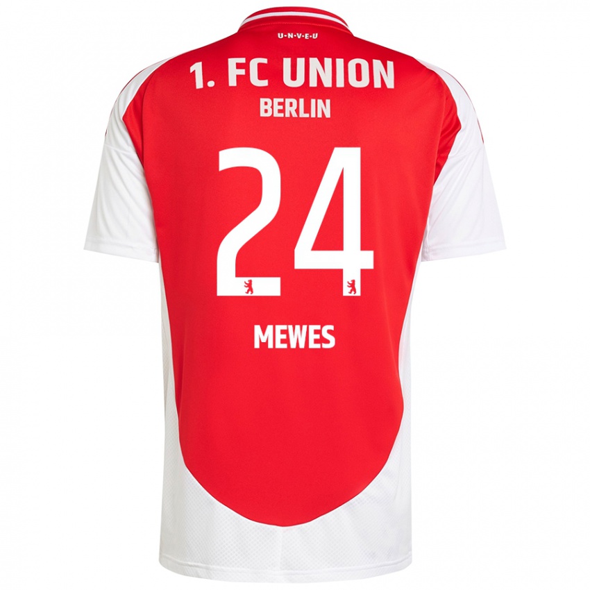 Kinder Gennaro Mewes #24 Rot Weiß Heimtrikot Trikot 2024/25 T-Shirt Österreich