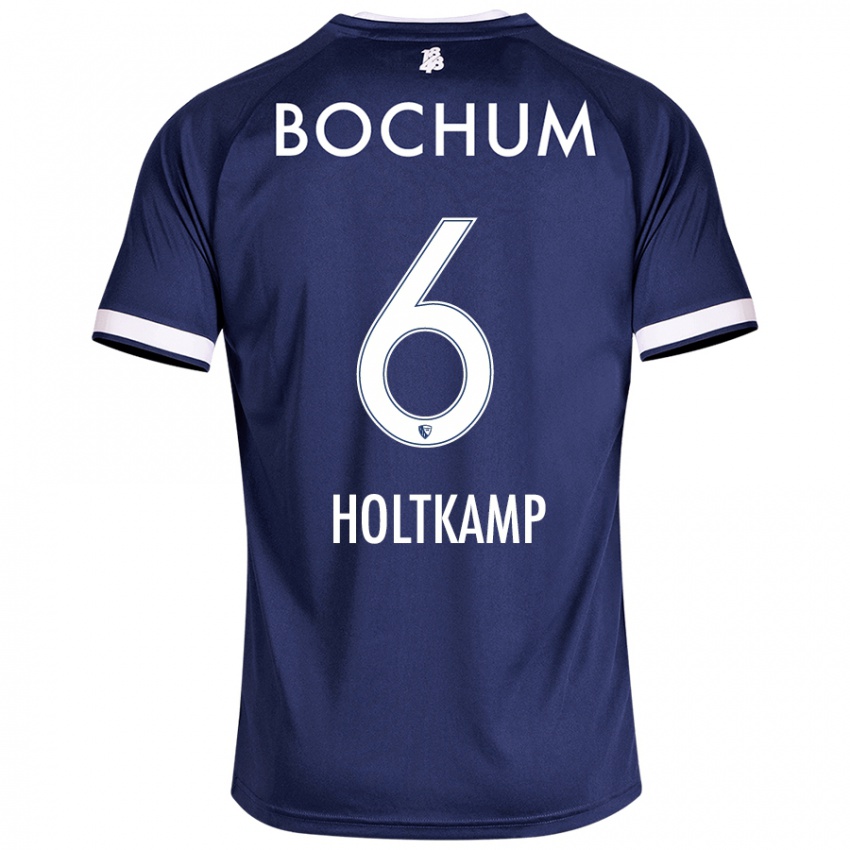 Kinder Lars Holtkamp #6 Dunkelblau Heimtrikot Trikot 2024/25 T-Shirt Österreich