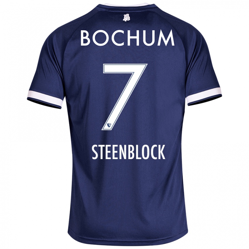 Kinder Jannis Steenblock #7 Dunkelblau Heimtrikot Trikot 2024/25 T-Shirt Österreich