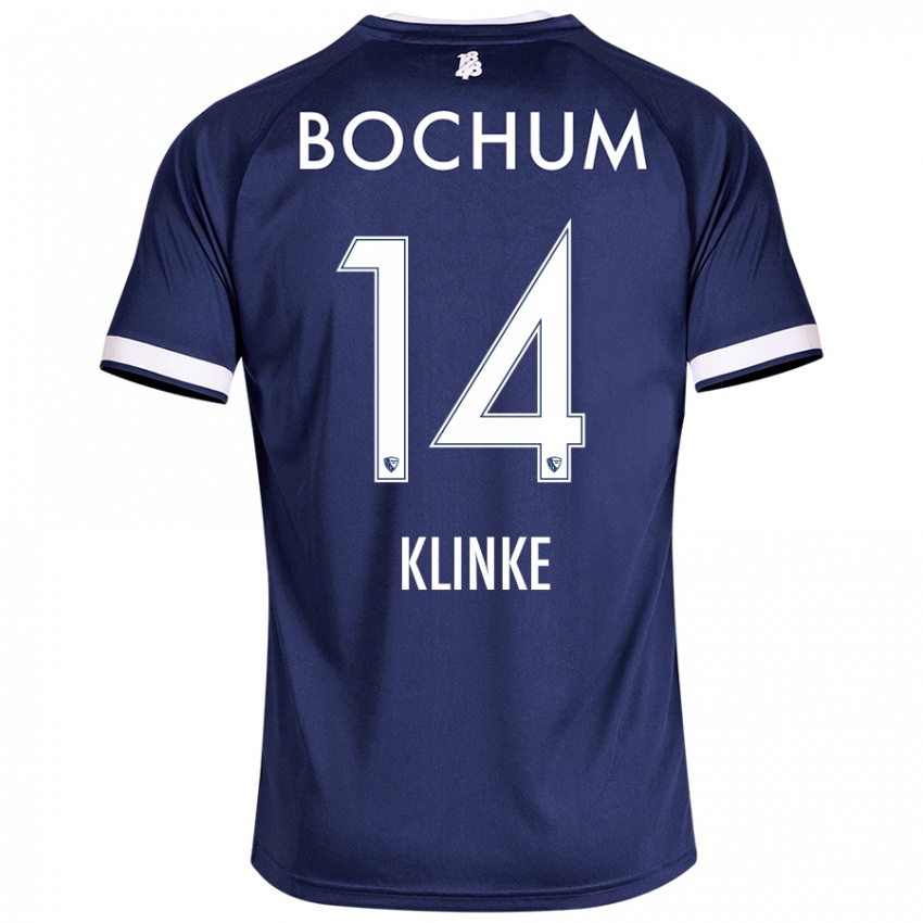 Kinder Niklas Klinke #14 Dunkelblau Heimtrikot Trikot 2024/25 T-Shirt Österreich