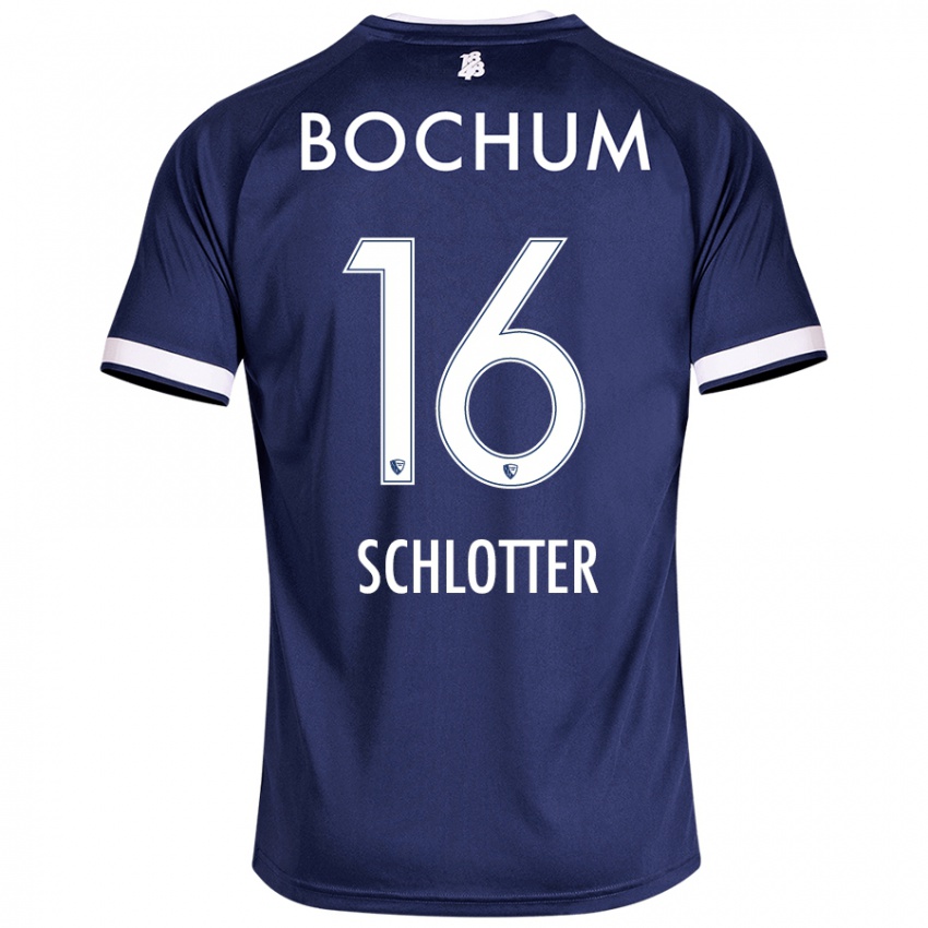 Kinder Joel Schlotter #16 Dunkelblau Heimtrikot Trikot 2024/25 T-Shirt Österreich