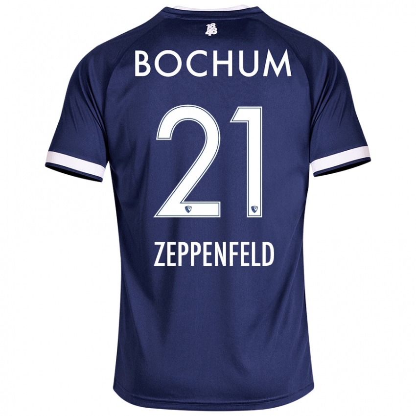 Kinder Paul Zeppenfeld #21 Dunkelblau Heimtrikot Trikot 2024/25 T-Shirt Österreich